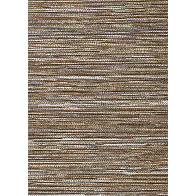 A top-down view of the Couristan Cape Indoor/Outdoor Rug - Hinsdale/Brown-Ivory shows its full rectangular shape and horizontal stripe pattern