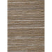 A top-down view of the Couristan Cape Indoor/Outdoor Rug - Hinsdale/Brown-Ivory shows its full rectangular shape and horizontal stripe pattern