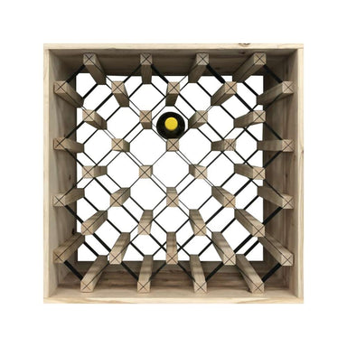 KingsBottle 25 Bottle Diamond Cube Wine Rack-Freedom Room