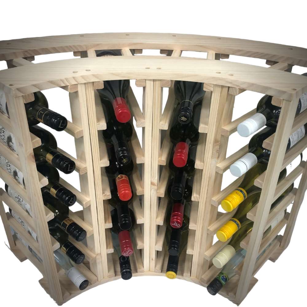 KingsBottle 4 Column 24 Bottle Curved Corner Wine Cube-Freedom Room