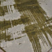 A wide shot of the Couristan Castille Indoor/Outdoor Rug - Canvas/Tea Leaf highlights its contemporary abstract brush marks in green across a neutral base
