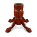 BBO Poker Tables Duke Pedestal Leg Set in a rich mahogany finish features a sturdy central column with four paw-shaped feet