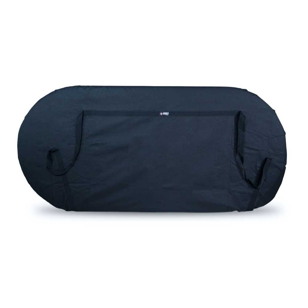 BBO Poker Tables Heavy Duty Poker Table Travel Bag fully zipped, encapsulating the table in durable black fabric