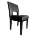 BBO Poker Tables Helmsley Chair Version 2 (Set of 2) displays a modern design with a black leather seat, cushioned backrest, and an open-back cutout