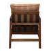 Back of Fireside Lodge Barnwood Club Lounge Chair with Standard Back highlighting its slatted reclaimed-wood frame and the cushioned backrest peeking over the top
