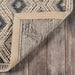 Back of Momeni Andes Indoor Rug - AND-2 Beige shows its sturdy construction and reinforced edges
