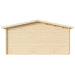 Back of the GardenHouse24 USA Double Garage and Carport Erki 70 Garden Room shows a plain wooden wall without windows or doors