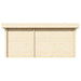 Back of the GardenHouse24 USA Sauna Sirpa 90 Garden Room features a clean, minimalist wood panel facade with no windows or doors