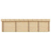 Back view of the GardenHouse24 USA Sauna Quieto 70 Garden Room, showcasing its minimal wooden panel exterior without windows