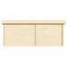 Back view shows the GardenHouse24 USA ALU Concept 70M Garden Room with two full wood panels and no windows for privacy