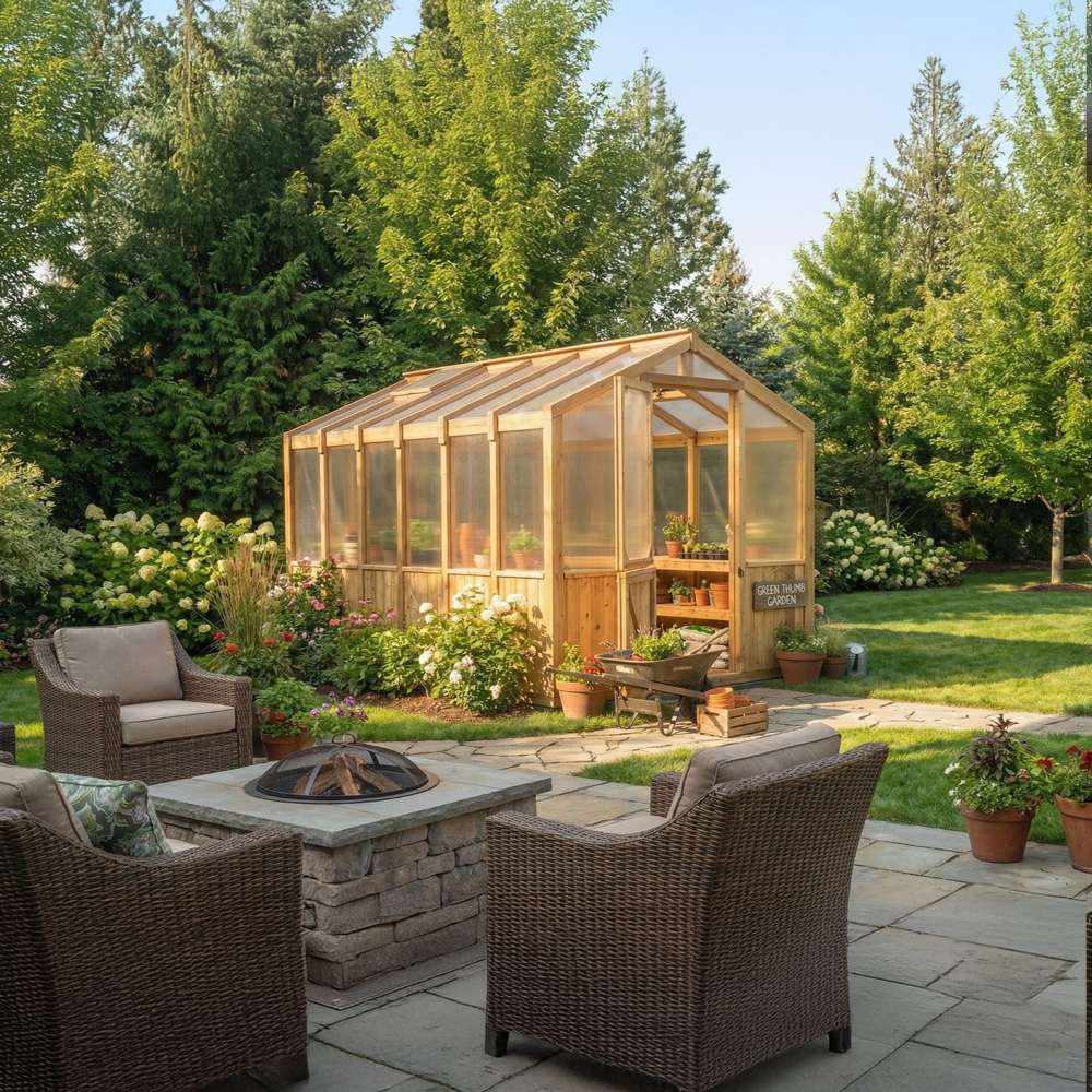 Outdoor Living Today Western Red Cedar Greenhouse Kit | Freedom Room