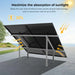 Bifacial solar panels mounted on Sun Gold Power Modular & Expandable Ground Mount Brackets to maximize sunlight absorption