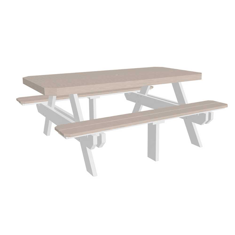 LuxCraft 6' Rectangular Picnic Table-Freedom Room