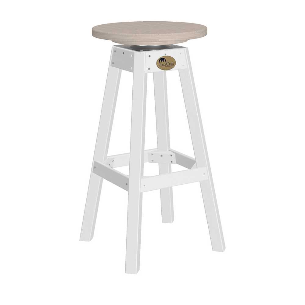 Birch and White LuxCraft Bar Stool