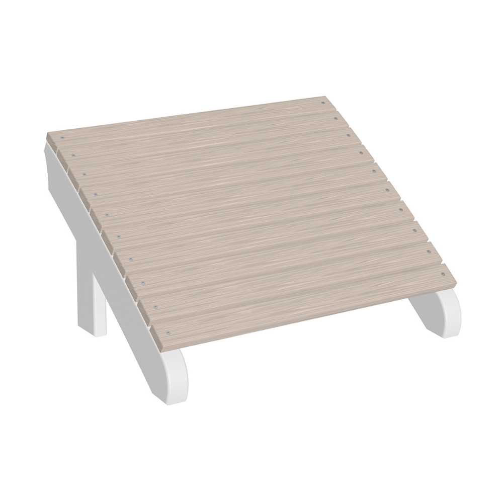 Birch and White LuxCraft Deluxe Adirondack Footrest