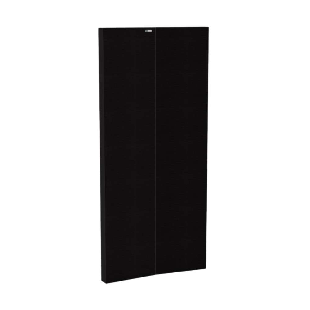 Black GIK Acoustics ScreenPanel Vocal Screen black fabric acoustic panel with two connected sections and a center seam
