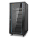 Black Sun Gold Power Enclosed Battery Cabinet 6 Slot with Bus Bar with a lockable glass door, ventilation, and rolling casters