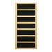 Black carbon infrared heating panel in a light wood frame used in Golden Designs Dynamic Avila 1-2 Person Low EMF Far Infrared Sauna