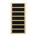 Black carbon infrared heating panel in a light wood frame used in Golden Designs Dynamic Cordoba 2 Person Full Spectrum Infrared Sauna