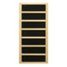 Black carbon infrared heating panel in a light wood frame used in Golden Designs Dynamic Gracia 1-2 Person Low EMF Far Infrared Sauna