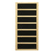 Black carbon infrared heating panel in a light wood frame used in Golden Designs Dynamic Venice 2 Person Low EMF Far Infrared Sauna
