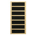 Black carbon infrared heating panel in a light wood frame used in Golden Designs Dynamic Vittoria Elite 2 Person Ultra Low EMF Far Infrared Sauna