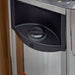 Black control dial on the front of the stainless steel Harvia stove in Golden Designs Zurich 4 Person Barrel with Bronze Privacy View Traditional Sauna
