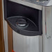 Black control dial on the front of the stainless steel stove in Golden Designs Hanko 2-3 Person Traditional Sauna