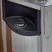 Black control dial on the front of the stainless steel stove in Golden Designs Osla 6 Person Traditional Sauna