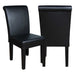 Black BBO Poker Tables Premium Lounge Chairs (Set of 2) with black leather upholstery and cushioned seats