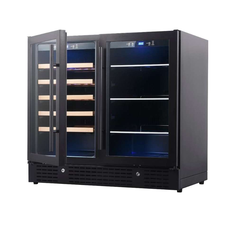 KingsBottle 36" Beer and Wine Cooler Combination with Low-E Glass Door-Freedom Room