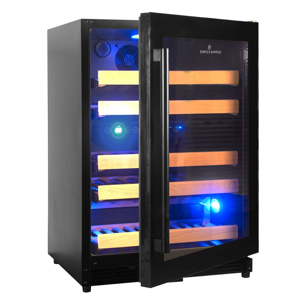 KingsBottle 44 Bottles 24 Inch Under Counter Dual Zone Wine Cooler Drinks-Freedom Room