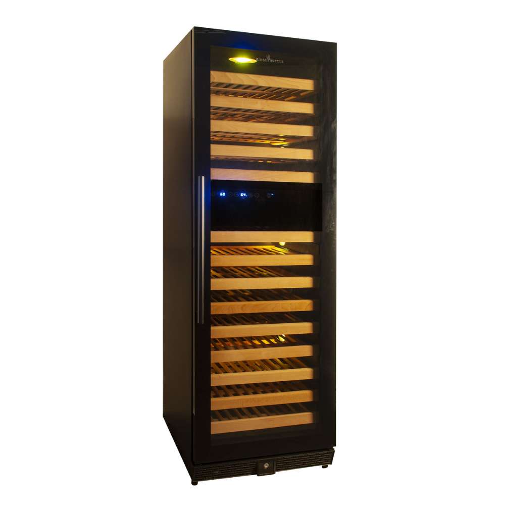 KingsBottle Tall Large Wine Refrigerator With Glass Door With Stainless Steel Trim-Freedom Room