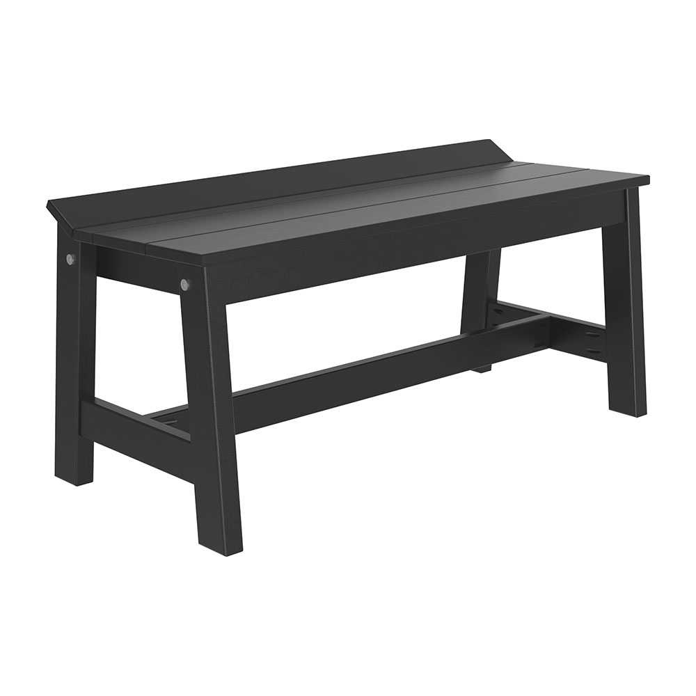 Black LuxCraft Cafe Dining Bench 41