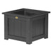 Black LuxCraft Poly Lumber Square Planter in 24in and 15in