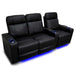 Black Valencia Piacenza Home Theater Seating Row of 3 Loveseat Left Width 93 Height 42 Depth 38.75