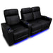 Black Valencia Piacenza Home Theater Seating Row of 3 Loveseat Right Width 93 Height 42 Depth 38.75