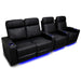 Black Valencia Piacenza Home Theater Seating Row of 4 Loveseat Left Width 124 Height 42 Depth 38.75