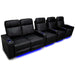 Black Valencia Piacenza Home Theater Seating Row of 5 Loveseat Left Width 155 Height 42 Depth 38.75