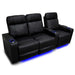 Black Valencia Piacenza Power Headrest Edition Home Theater Seating Row of 3 Loveseat Left Width 93 Height 42 Depth 38.75