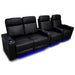 Black Valencia Piacenza Power Headrest Edition Home Theater Seating Row of 4 Loveseat Left Width 124 Height 42 Depth 38.75