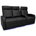 Black Valencia Syracuse Home Theater Seating Row of 3 Loveseat Left Width 80.25 Height 41.75 Depth 38.75