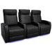 Black Valencia Syracuse Home Theater Seating Row of 3 Width 84.75 Height 41.75 Depth 38.75