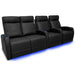 Black Valencia Syracuse Home Theater Seating Row of 4 Loveseat Left Width 107 Height 41.75 Depth 38.75