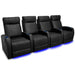 Black Valencia Syracuse Home Theater Seating Row of 4 Width 111.5 Height 41.75 Depth 38.75