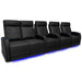 Black Valencia Syracuse Home Theater Seating Row of 5 Loveseat Left Width 133.75 Height 41.75 Depth 38.75