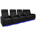 Black Valencia Syracuse Home Theater Seating Row of 5 Loveseat Right Width 133.75 Height 41.75 Depth 38.75