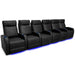 Black Valencia Syracuse Home Theater Seating Row of 6 Width 165 Height 41.75 Depth 38.75