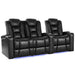 Black Valencia Venice Home Theater Seating Row of 3 Loveseat Left Width 91.5 Height 44 Depth 38.5