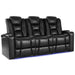 Black Valencia Venice Home Theater Seating Set of 3 Width 85 Height 44 Depth 38.5